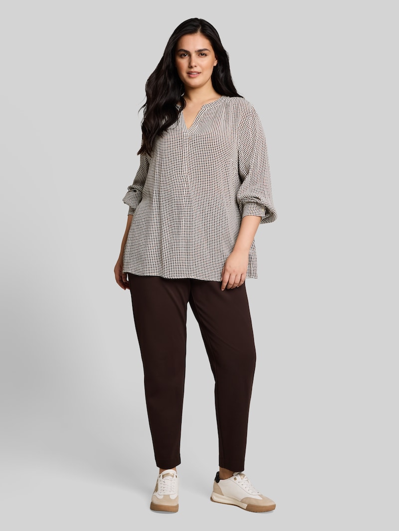 Tom Tailor Plus Size - Bluse aus Viskose - Small Brown Dot Print
