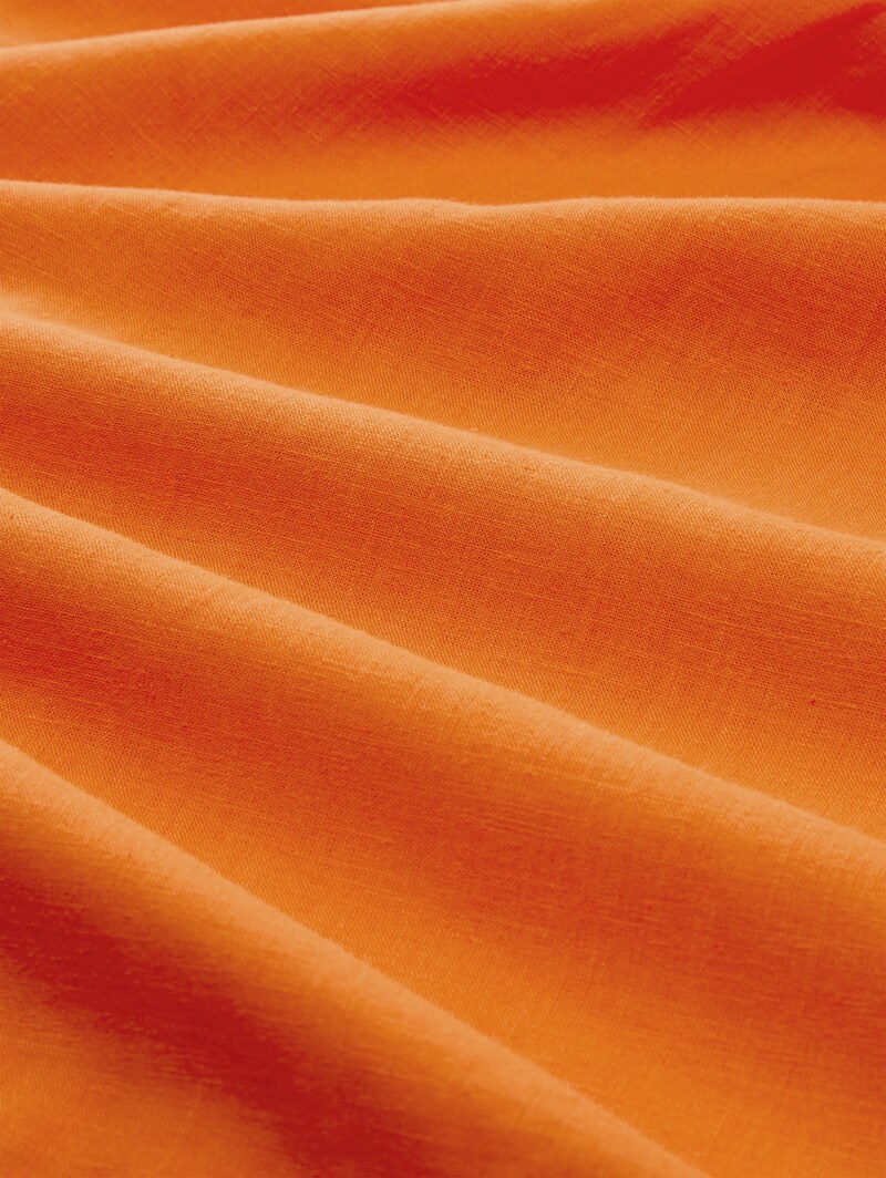 Tom Tailor Blusentop mit Leinenanteil - Fiery Orange