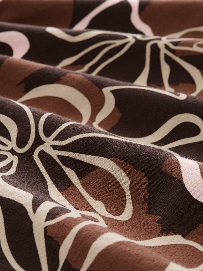 Tom Tailor Plus Size - Bluse aus Viskose - Brown Big Flower Design