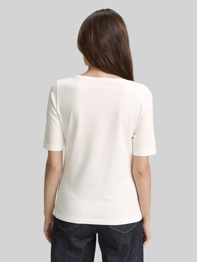 Tom Tailor T-Shirt mit Print - Soft Clear White