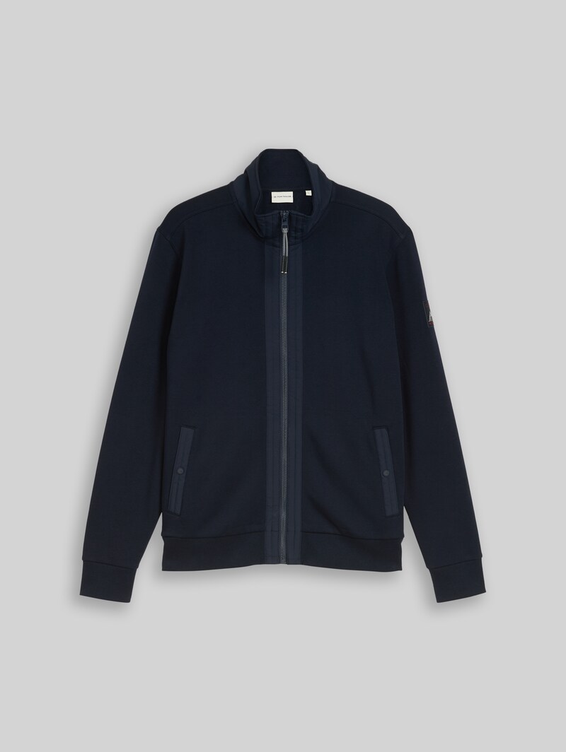 Tom Tailor Sweatjacke mit Stehkragen - Sky Captain Blue