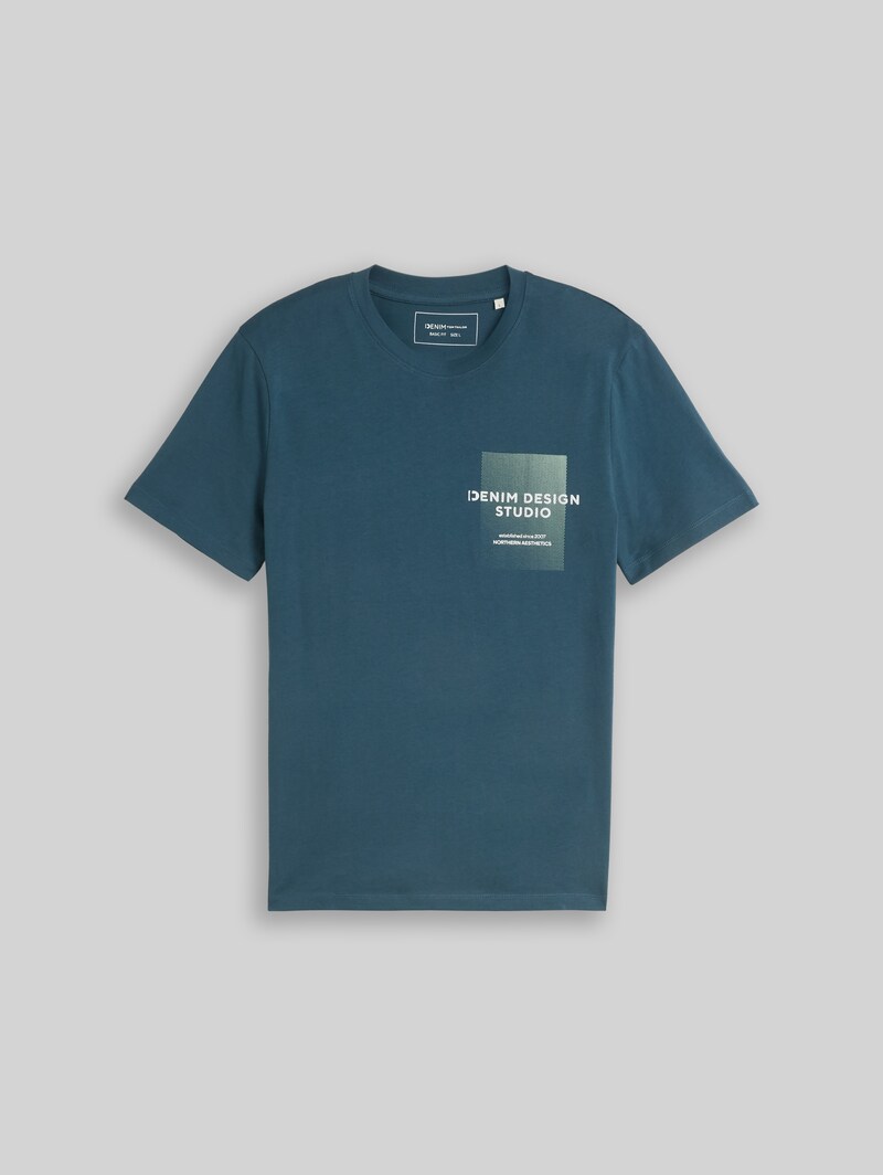 Tom Tailor T-Shirt mit Print - Tide Petrol