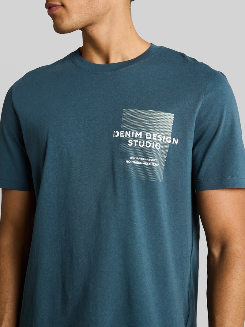 Tom Tailor T-Shirt mit Print - Tide Petrol