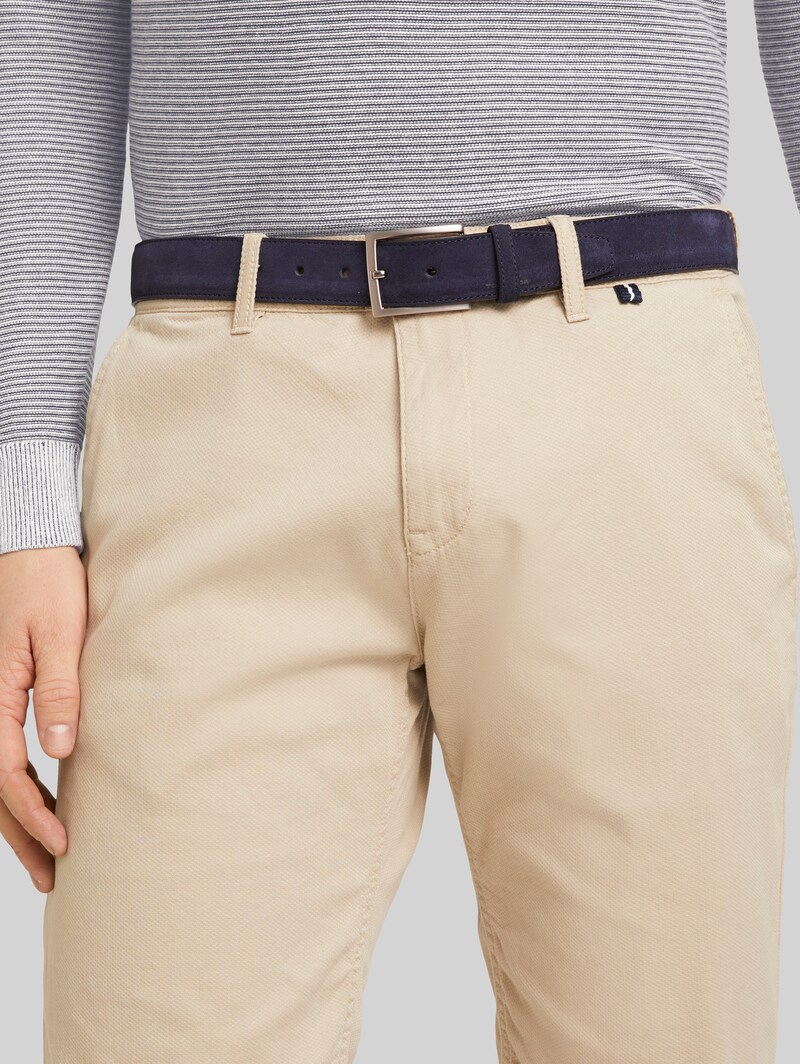 Tom Tailor TTFRANK Velourledergürtel mit eckiger Dornschließe - Navy Uni