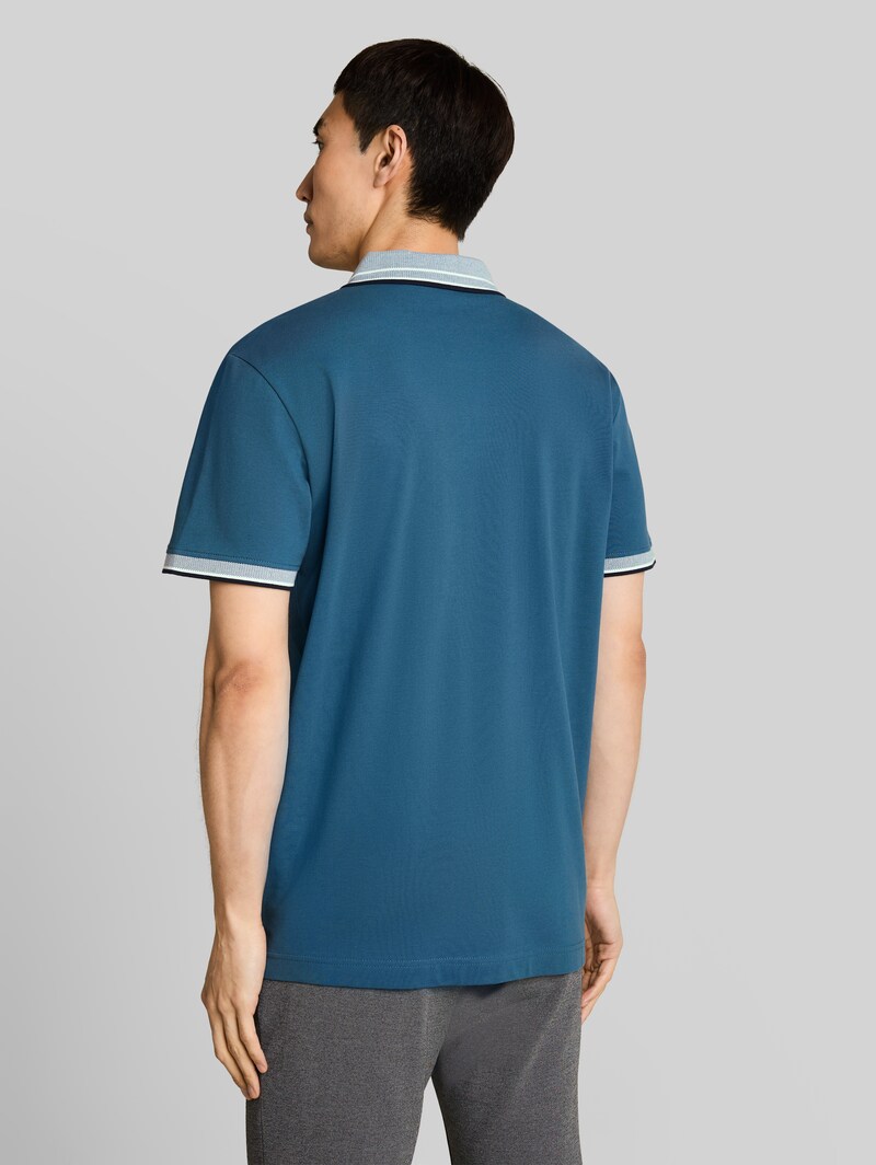 Tom Tailor Piqué Poloshirt mit Logo-Print - Real Teal Blue