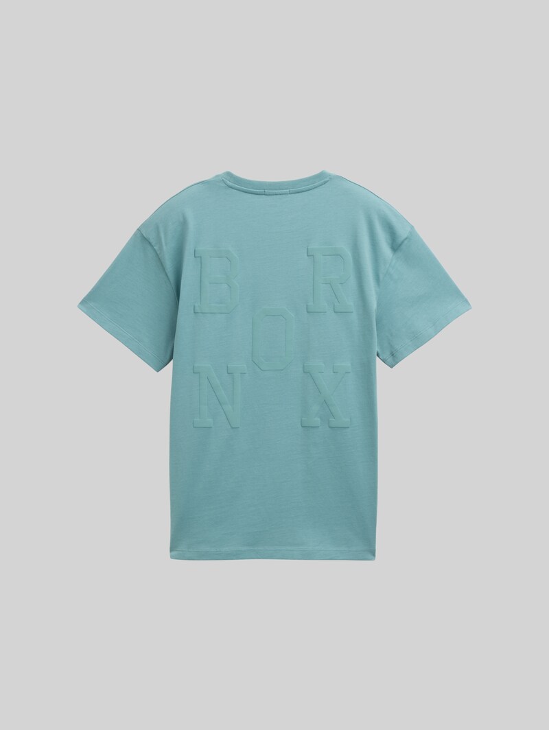 Tom Tailor Oversize T-Shirt mit Rückenprint - Smoked Green Tom Tailor Oversize T-Shirt mit Rückenprint - Smoked Green