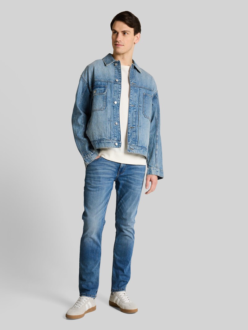 Tom Tailor TTMARVIN STRAIGHT Jeans mit Superstretch - Mid Stone Bright Blue Denim