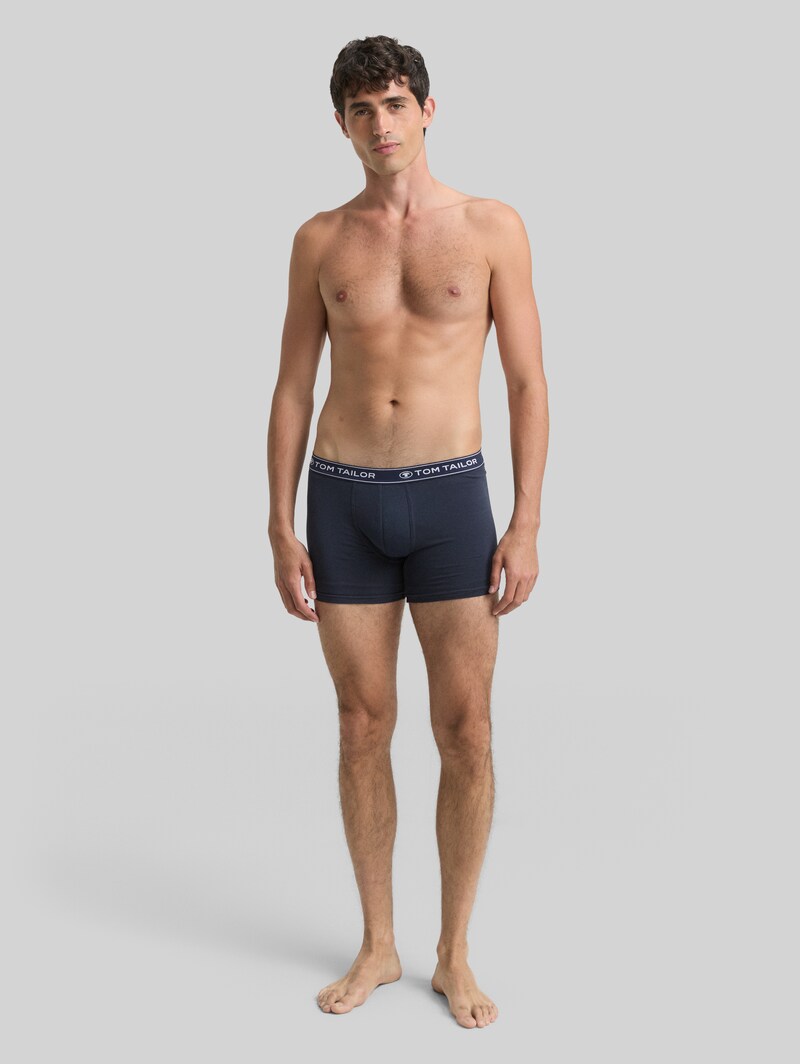 Tom Tailor Mittellange Boxershorts im 3er-Pack - Red-medium-solid