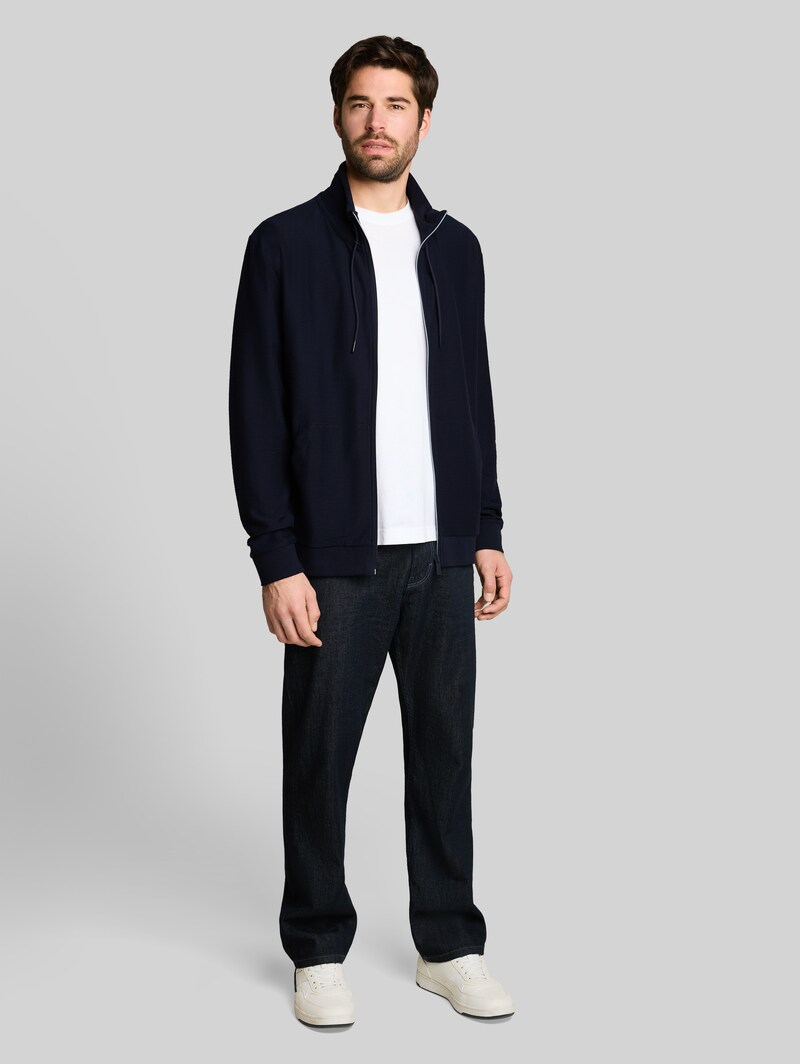 Tom Tailor Sweatjacke mit Stehkragen - Sky Captain Blue
