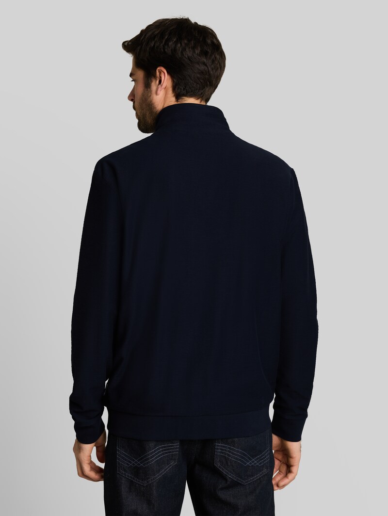 Tom Tailor Sweatjacke mit Stehkragen - Sky Captain Blue