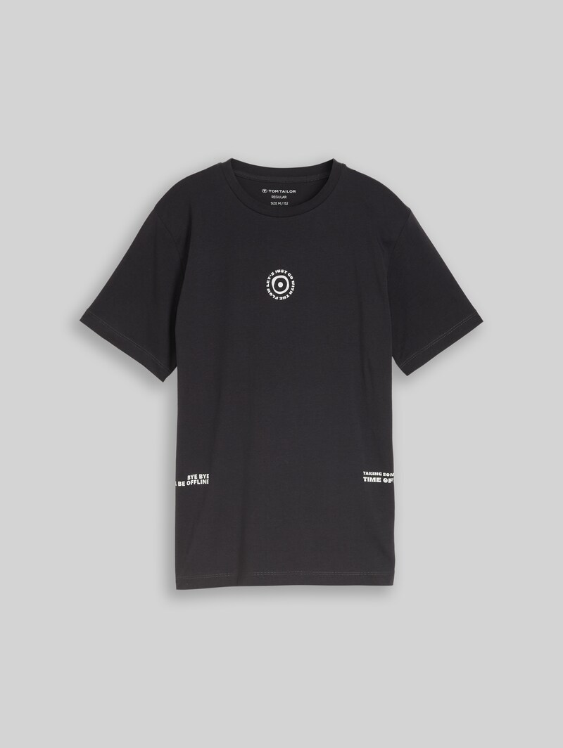 Tom Tailor T-Shirt mit Print - Coal Grey
