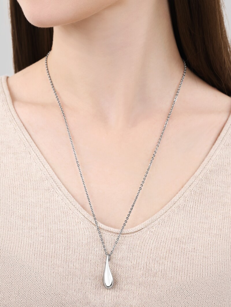 Tom Tailor Halskette mit Anhänger aus Edelstahl silber - Silver Tom Tailor Halskette mit Anhänger aus Edelstahl silber - Silver
