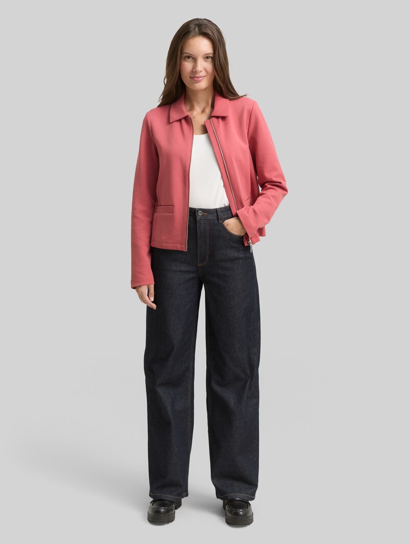 Tom Tailor Regular Fit Jacke mit Reißverschluss - Cozy Pink