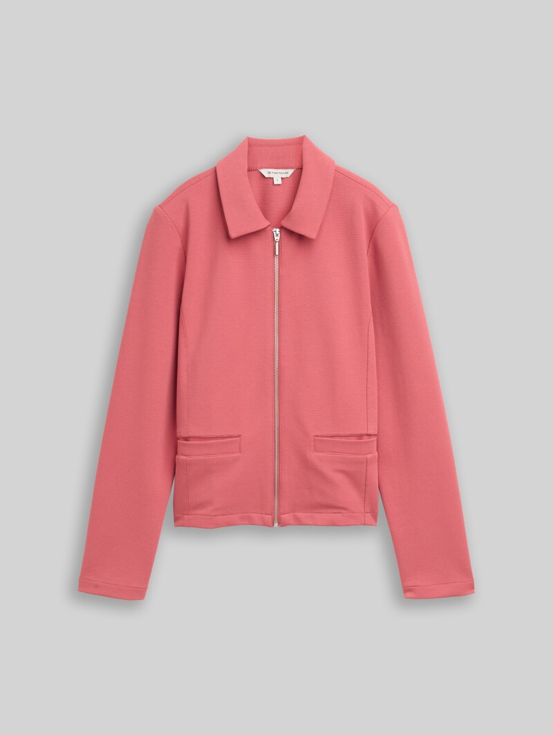 Tom Tailor Regular Fit Jacke mit Reißverschluss - Cozy Pink