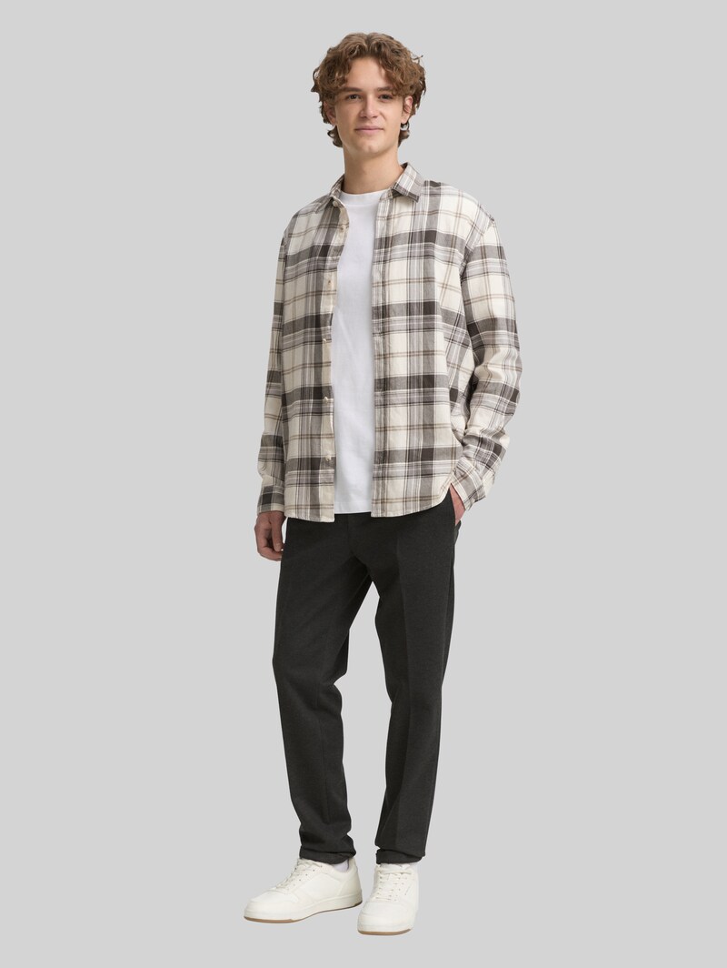 Tom Tailor Relaxed Fit Hemd mit Karomuster - Off White Check