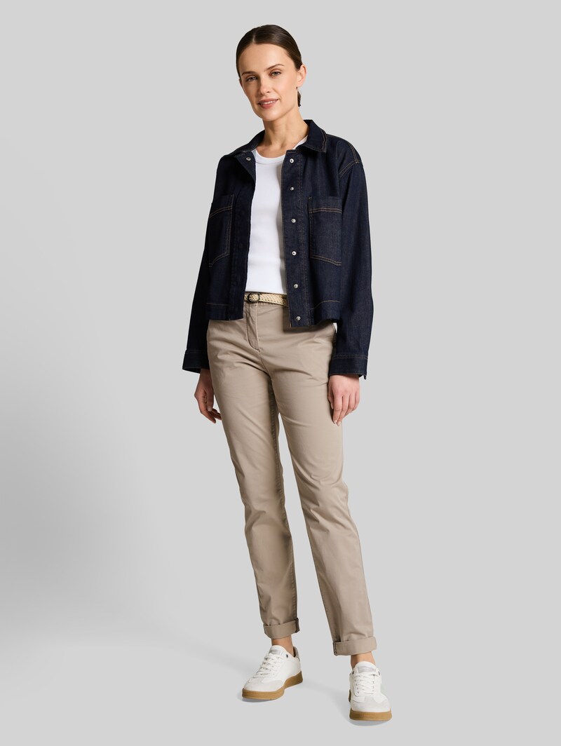 Tom Tailor Slim Chino Hose mit Gürtel - Soft Taupe Grey