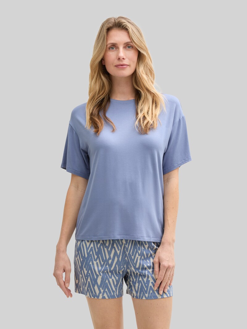Tom Tailor Pyjama-Set mit Allover-Print - Blue-medium-allover Tom Tailor Pyjama-Set mit Allover-Print - Blue-medium-allover