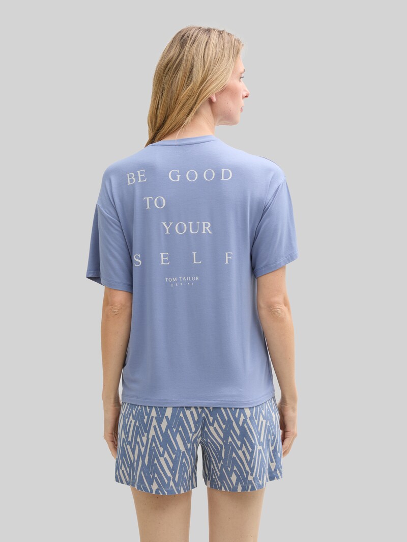 Tom Tailor Pyjama-Set mit Allover-Print - Blue-medium-allover