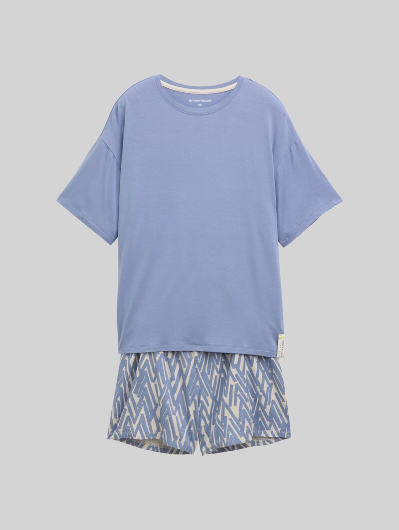 Tom Tailor Pyjama-Set mit Allover-Print - Blue-medium-allover