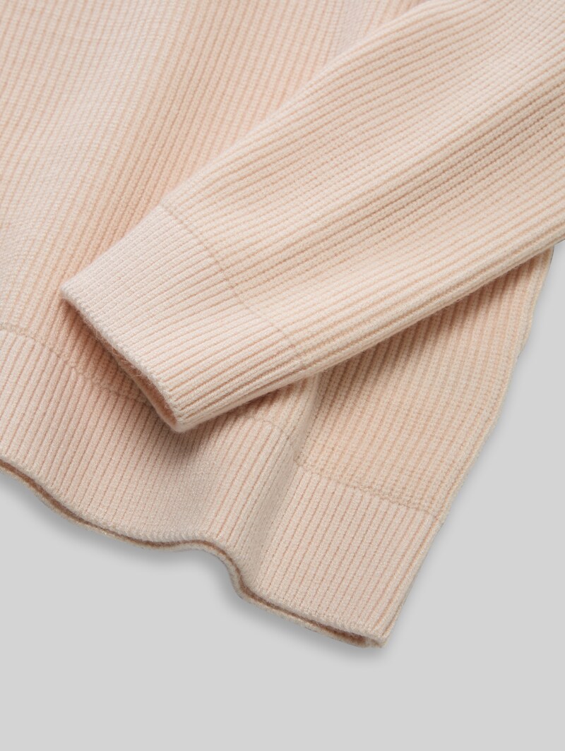 Tom Tailor Strickpullover mit Stehkragen - Soft Cream Beige