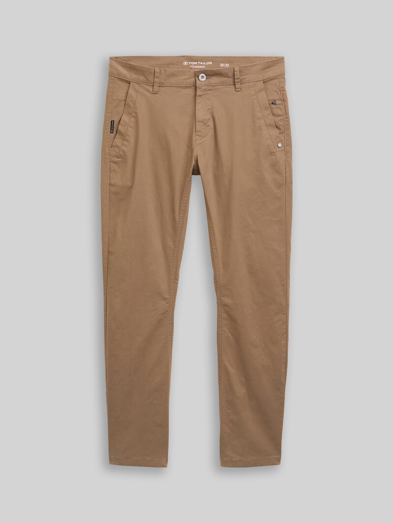 Tom Tailor Tapered Chino Hose - Caribou Beige