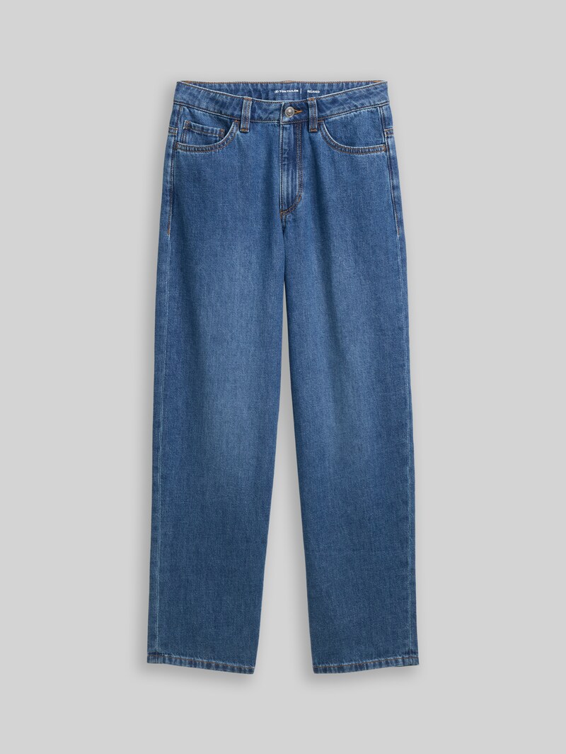 Tom Tailor Relaxed Fit Jeans - Used Mid Stone Blue Denim