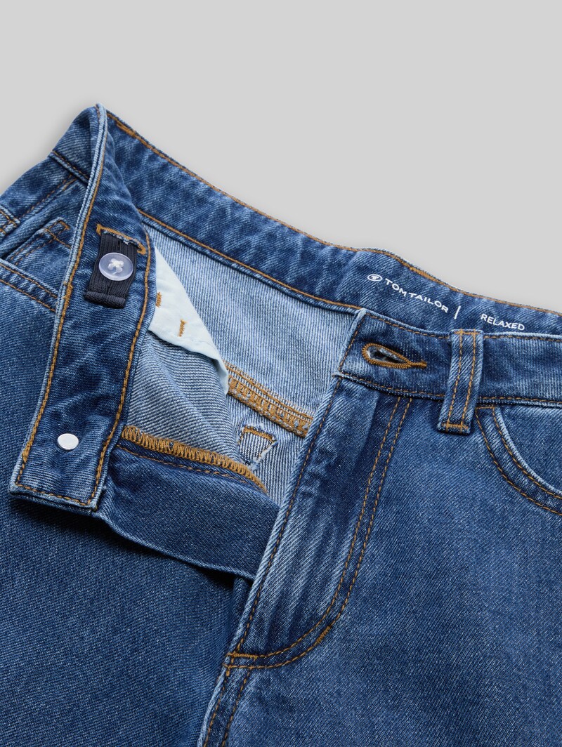 Tom Tailor Relaxed Fit Jeans - Used Mid Stone Blue Denim