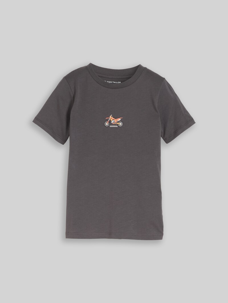 Tom Tailor T-Shirt mit Rückenprint - Dark Urban Grey