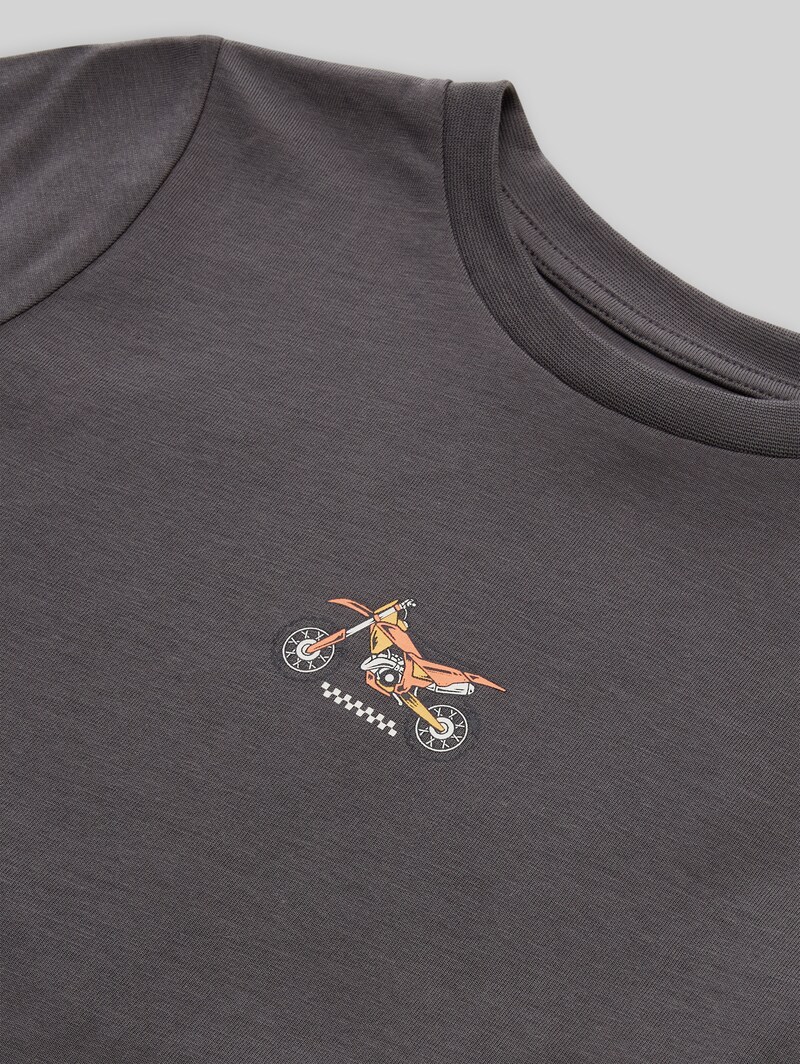 Tom Tailor T-Shirt mit Rückenprint - Dark Urban Grey
