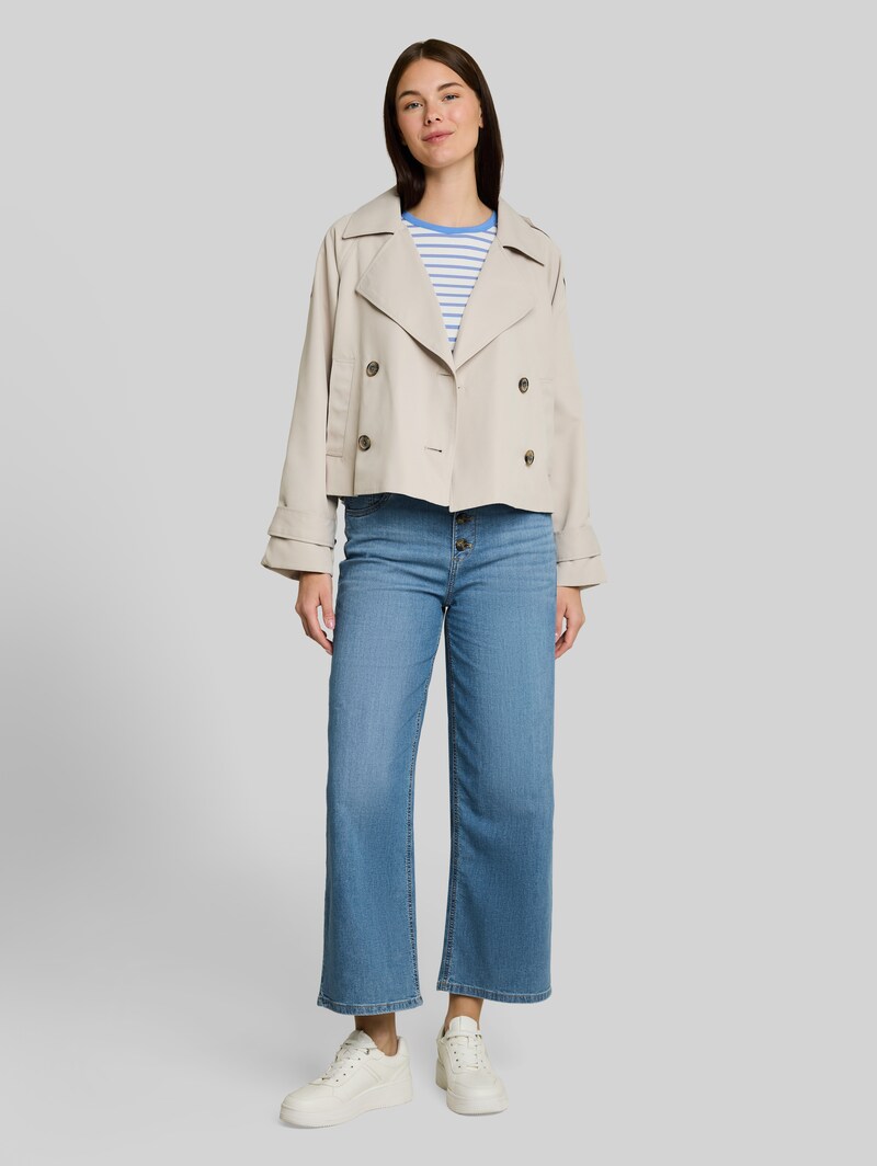 Tom Tailor TTNELMA CULOTTE Jeans mit Knopfleiste - Clean Light Stone Blue Denim