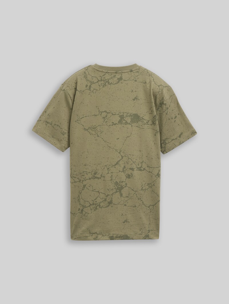 Tom Tailor Tie-Dye T-Shirt - Khaki Natural Lines Tom Tailor Tie-Dye T-Shirt - Khaki Natural Lines