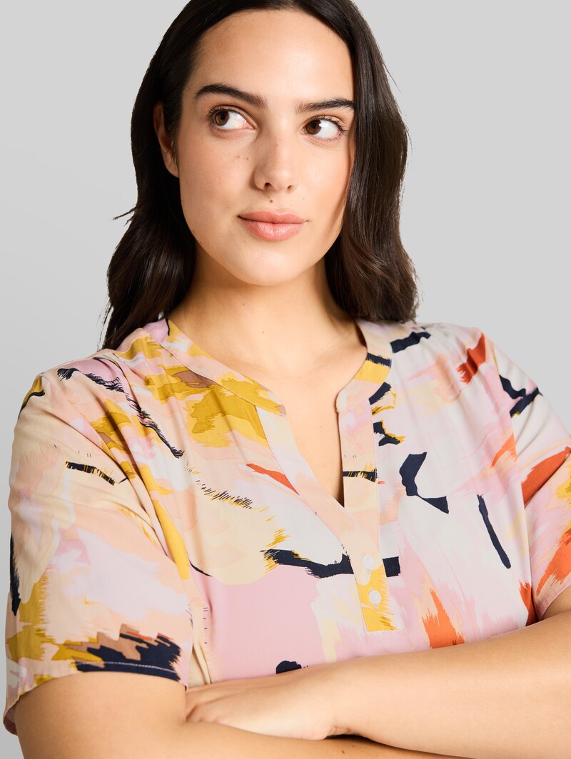 Tom Tailor Plus Size - Bluse mit Muster - Big Abstract Flower Print