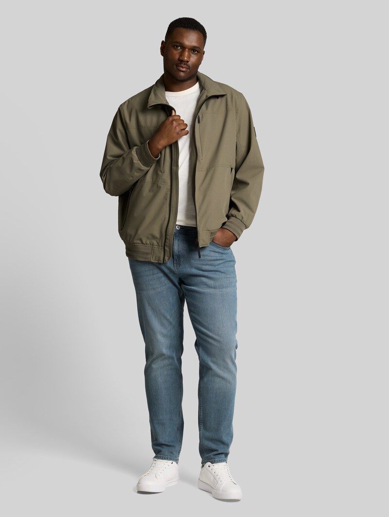 Tom Tailor Plus Size - Blouson Jacke mit verstaubarer Kapuze - Faded Leaf Green