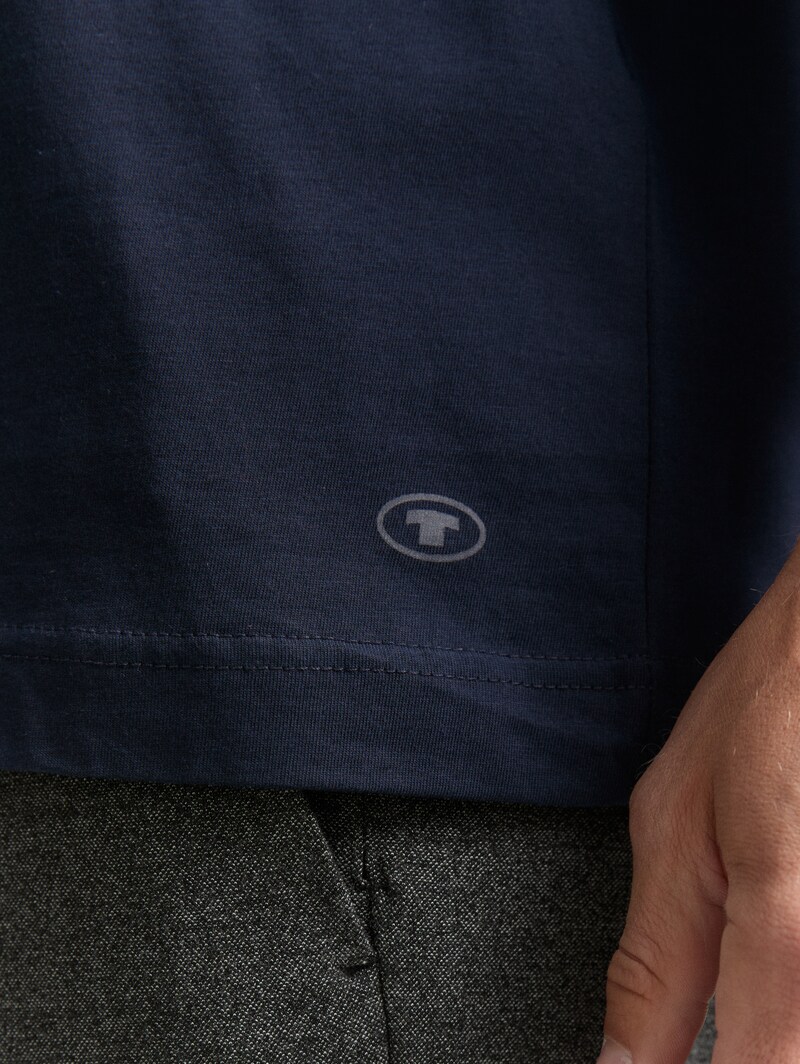 Tom Tailor T-Shirts aus Baumwolle im 2er-Pack - Sky Captain Blue