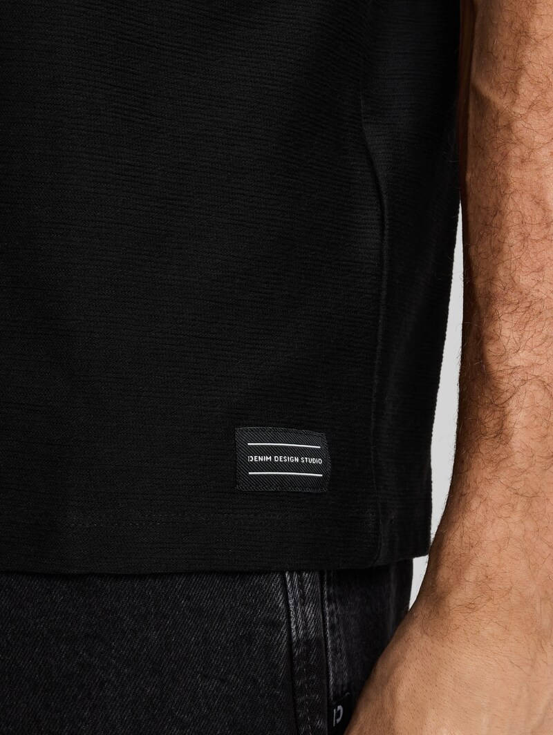 Tom Tailor T-Shirt mit Brusttasche - Black