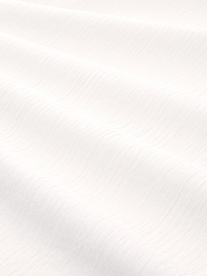 Tom Tailor T-Shirt im Material-Mix - Whisper White