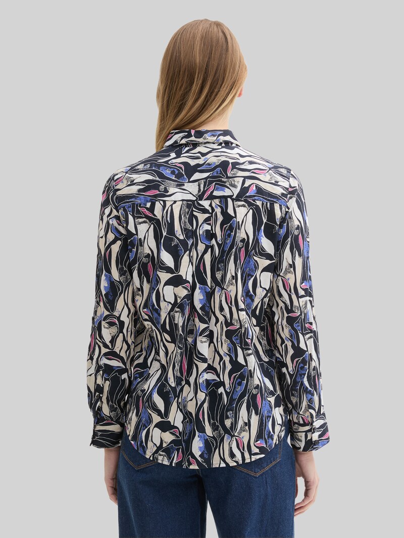 Tom Tailor Bluse mit Muster - Organic Shapes Design