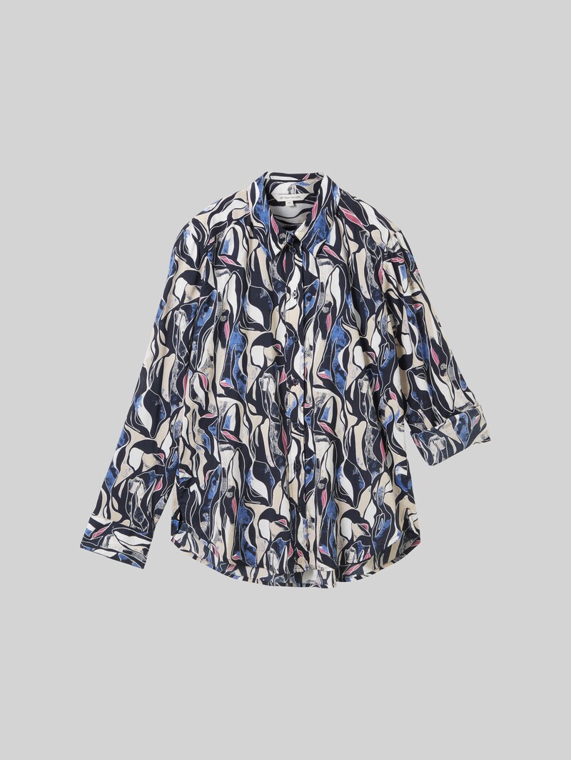Tom Tailor Bluse mit Muster - Organic Shapes Design
