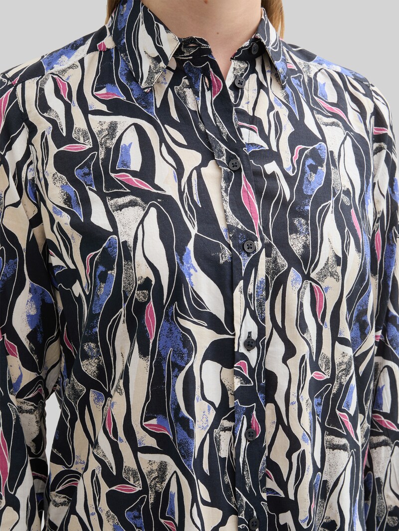 Tom Tailor Bluse mit Muster - Organic Shapes Design