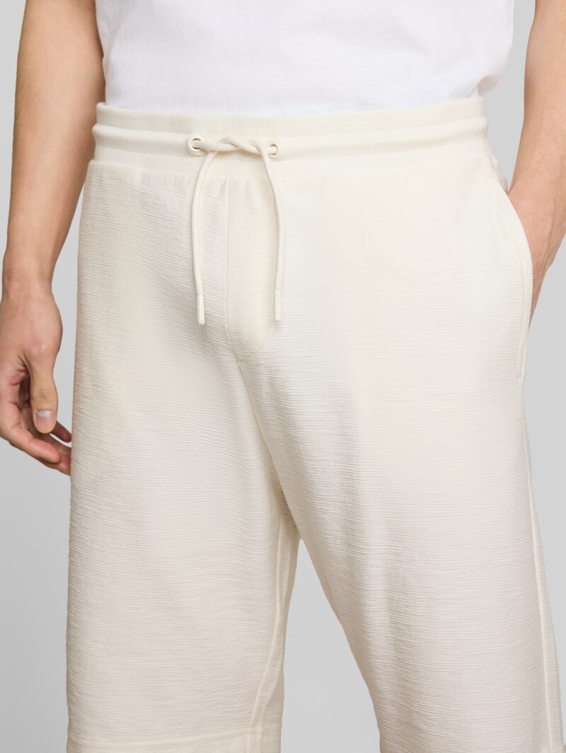 Tom Tailor Regular Fit Shorts mit Kordelzug - Gardenia White