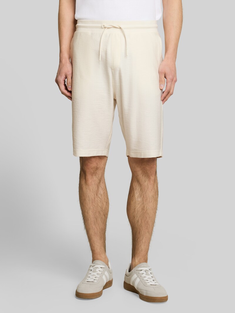 Tom Tailor Regular Fit Shorts mit Kordelzug - Gardenia White