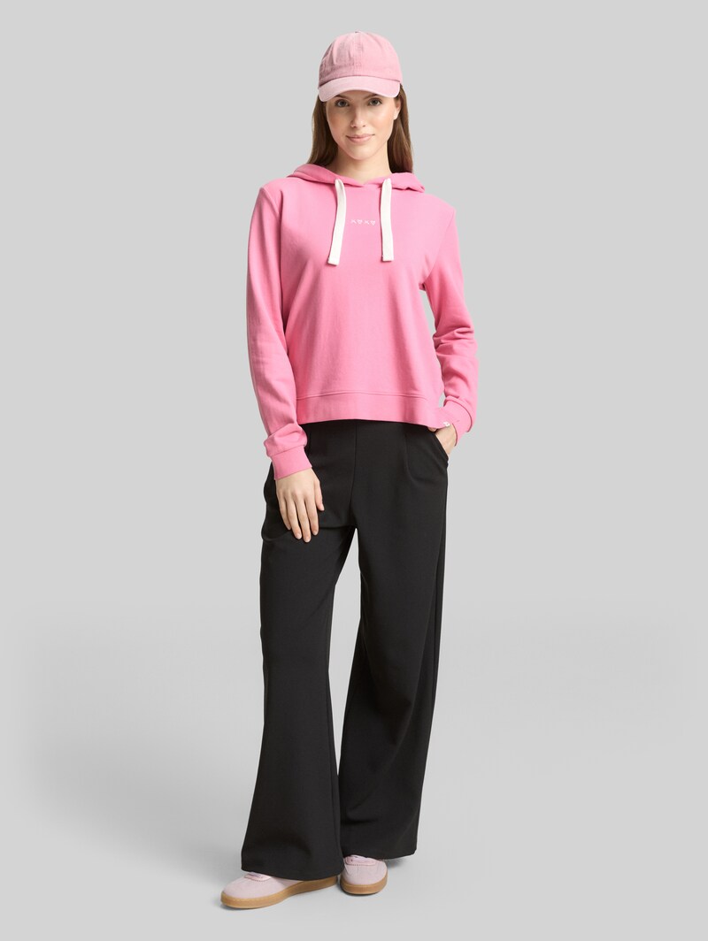 Tom Tailor Hoodie Sweatshirt mit Stickerei - Soft Blush Rose