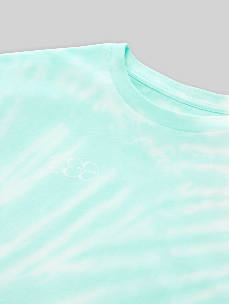 Tom Tailor Oversize Tie-Dye T-Shirt - Turquoise Tie Dye Design