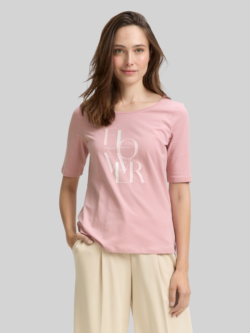 Tom Tailor T-Shirt mit Print - Morning Pink Tom Tailor T-Shirt mit Print - Morning Pink