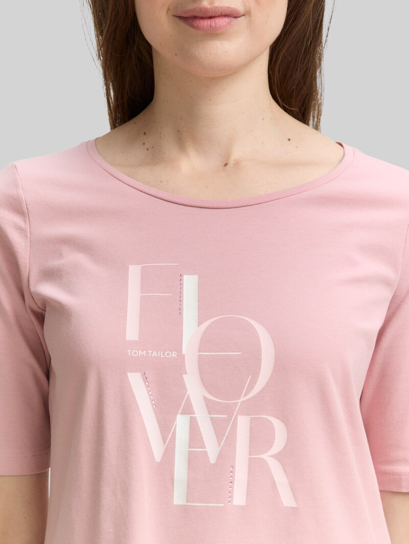 Tom Tailor T-Shirt mit Print - Morning Pink