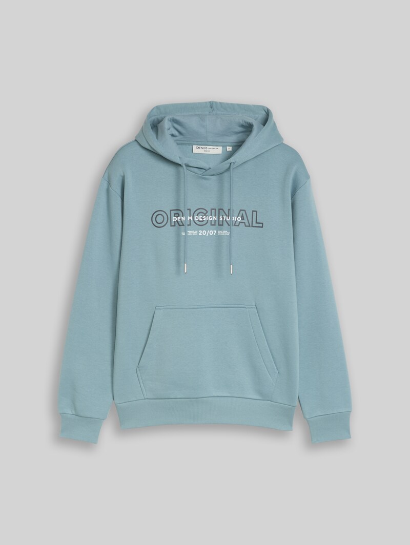 Tom Tailor Hoodie Sweatshirt mit Print - Citadel Blue