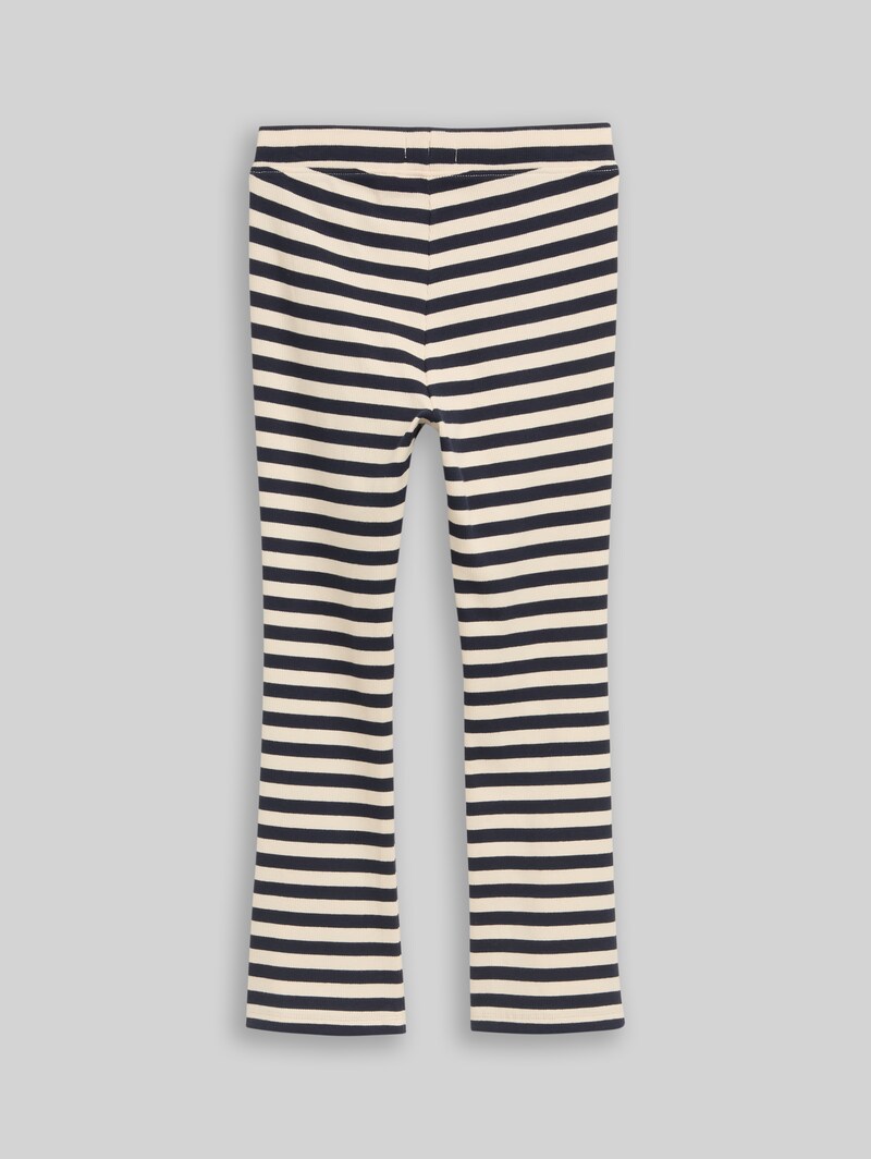 Tom Tailor Flared Leggings mit Streifenmuster - Dark Blue Off White Stripe Tom Tailor Flared Leggings mit Streifenmuster - Dark Blue Off White Stripe