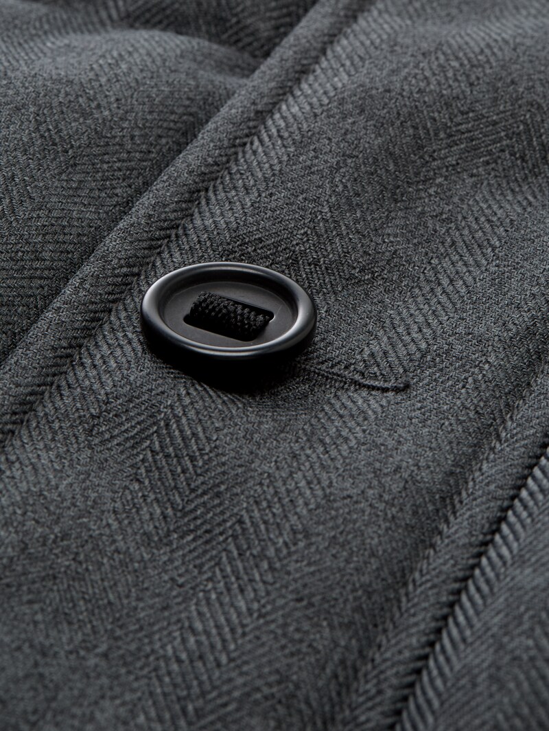Tom Tailor Puffer-Jacke mit abnehmbarer Kapuze - Anthracite Melange Herringbone