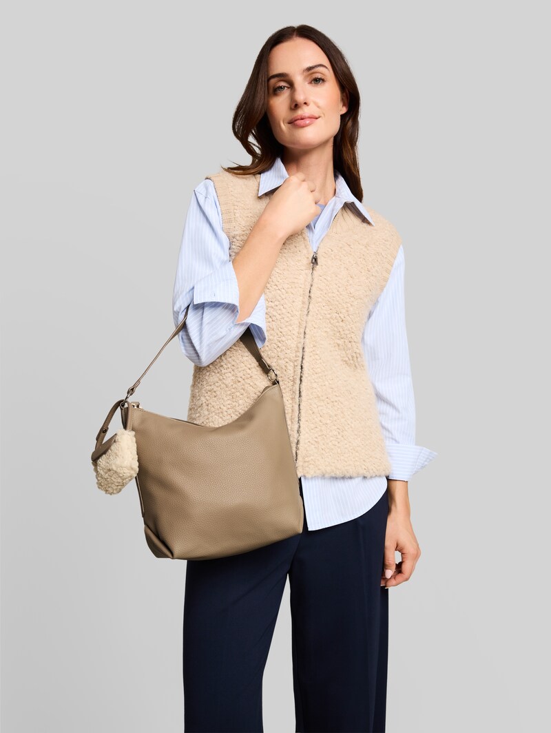 Tom Tailor TTFANIA M Beuteltasche mit Anhängertasche - Taupe / Taupe