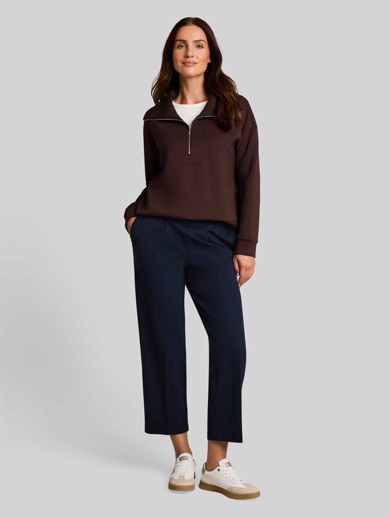 Tom Tailor Cropped Straight Hose mit Gürtel - Sky Captain Blue